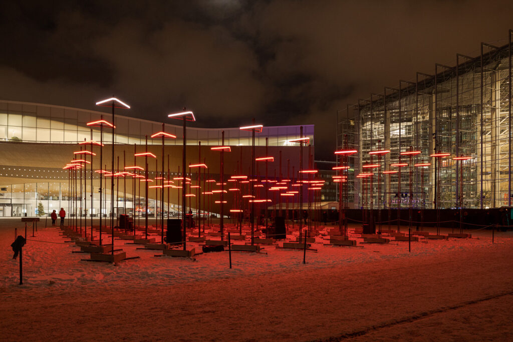 Light installation Abstract in Lux Helsinki 2023
